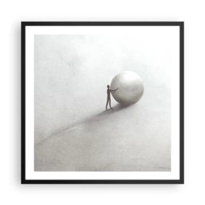 Poster in een zwarte lijst - Het spel van het leven - 60x60 cm