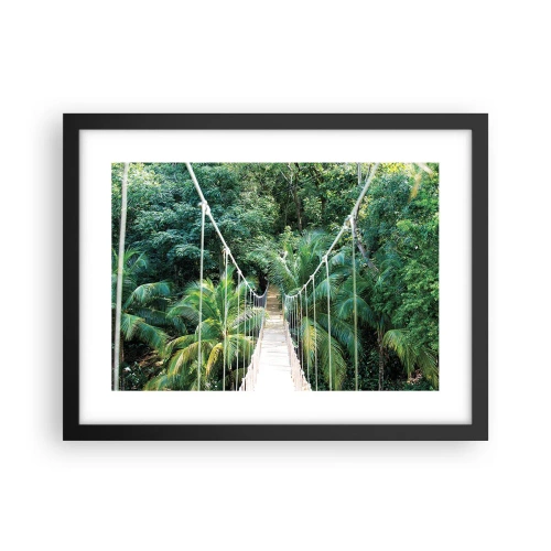 Poster in een zwarte lijst - Welkom in de jungle! - 40x30 cm