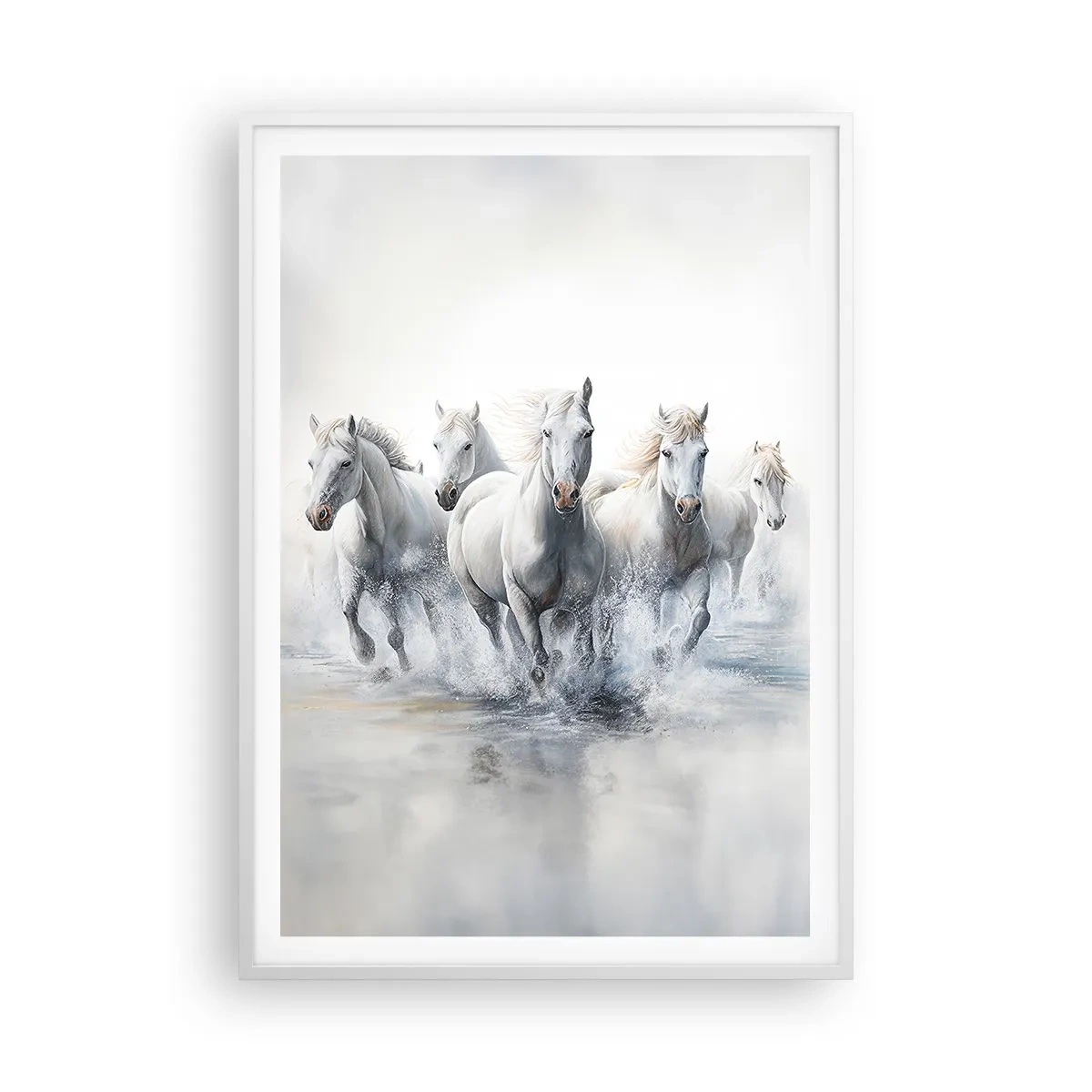 Poster in een witte lijst - Witte magie - 70x100 cm