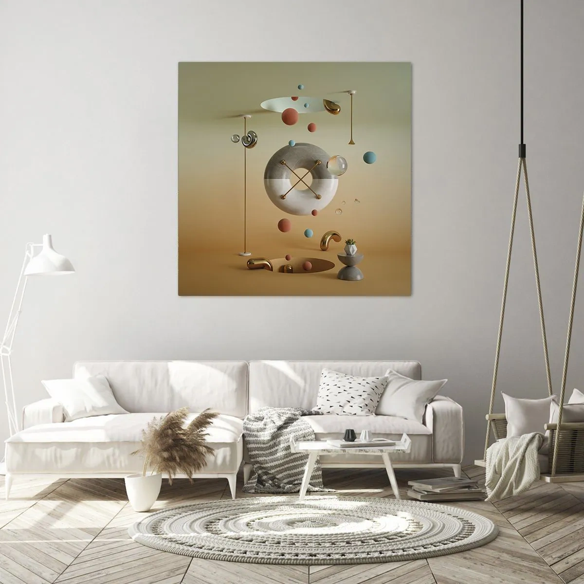Schilderen op canvas - Er kan van alles gebeuren - 60x60 cm