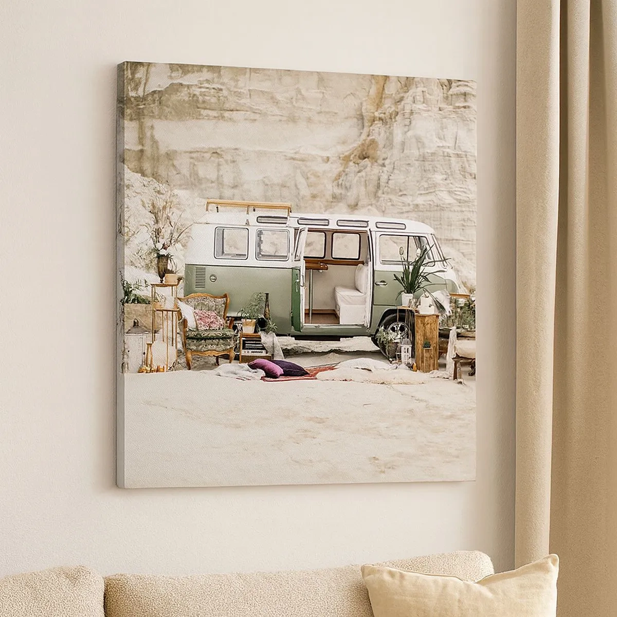 Schilderen op canvas - Er is de tijd om aan de reis te beginnen - 30x30 cm