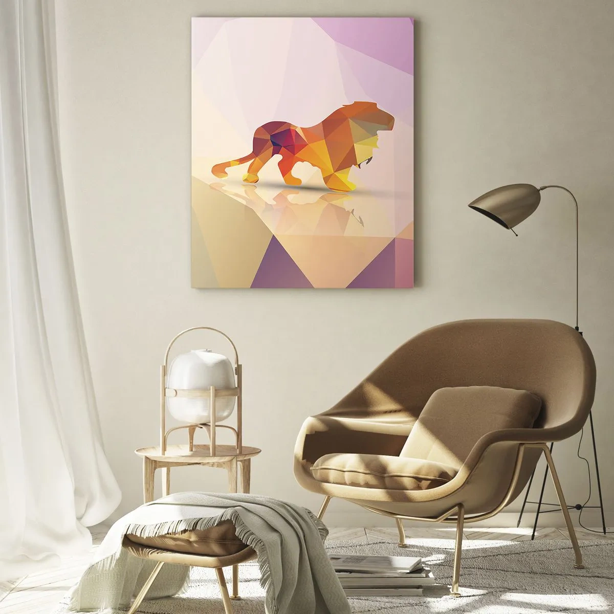 Schilderen op glas - De diamanten koning - 50x70 cm