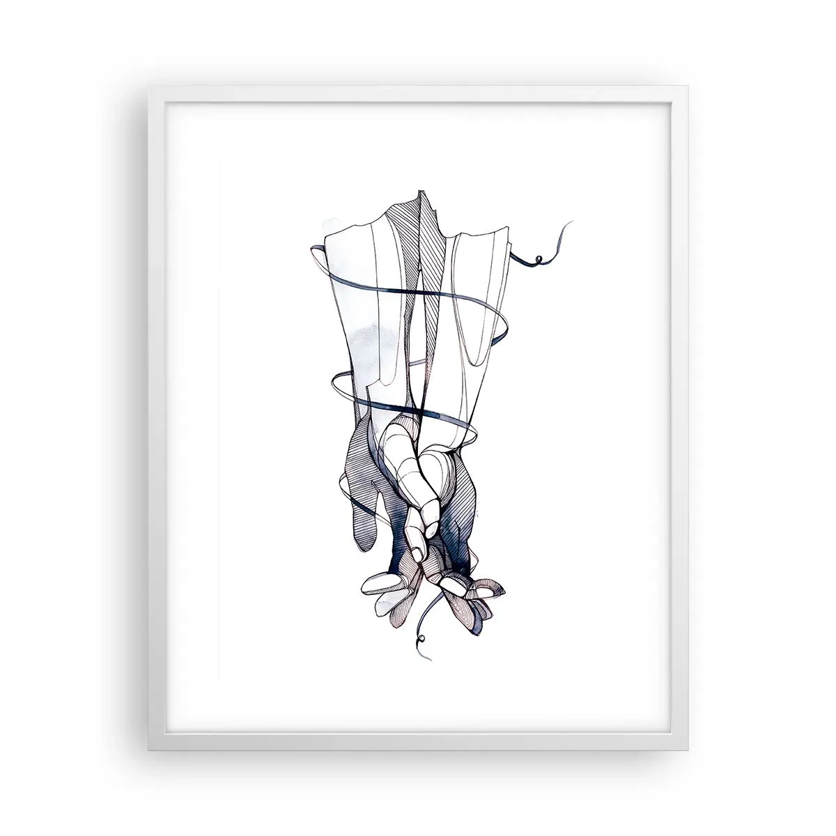 Poster in een witte lijst - Touch-studie - 40x50 cm