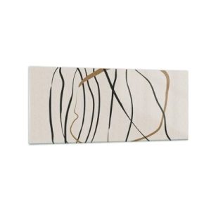 Schilderen op glas - Compositie – loopdans - 120x50 cm