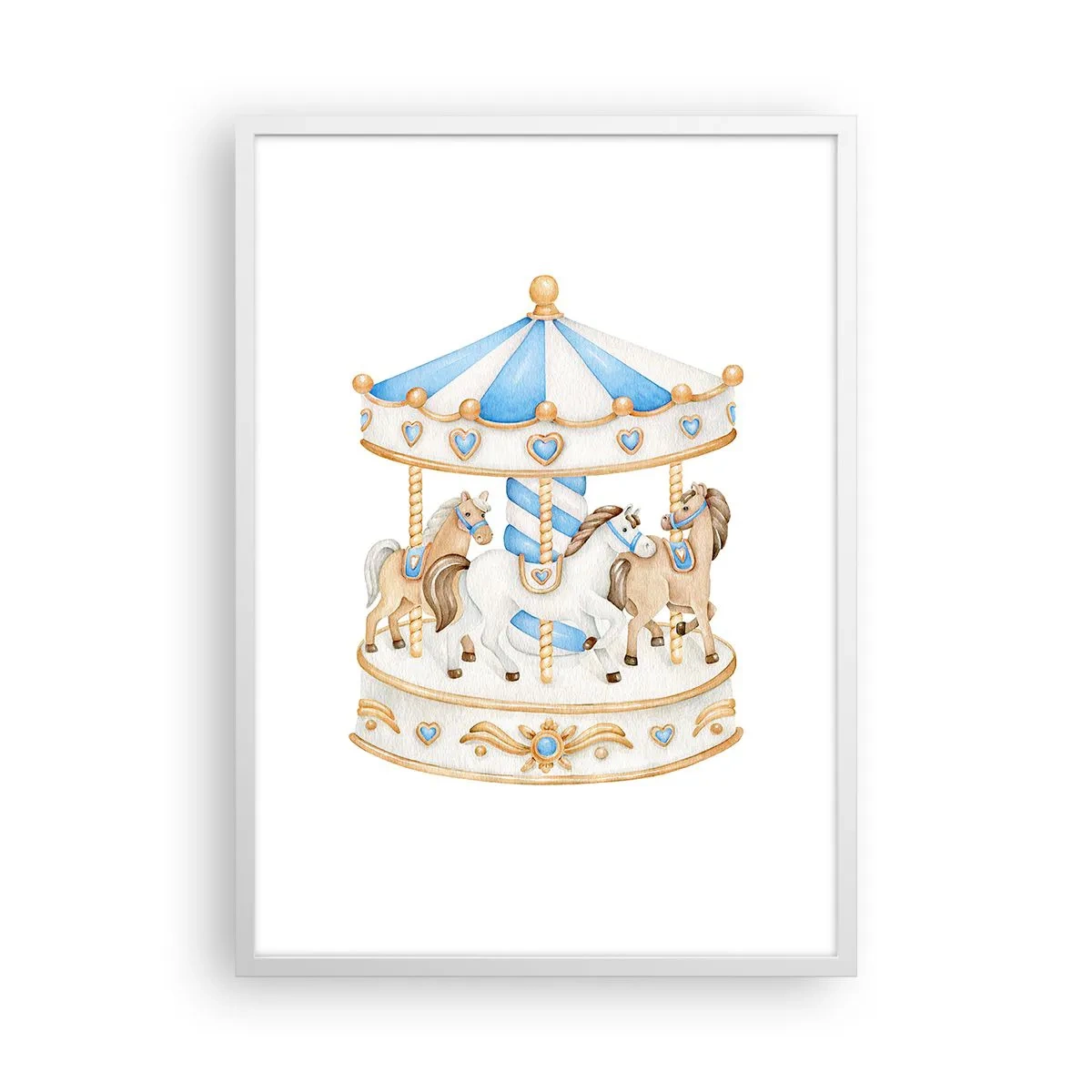 Poster in een witte lijst - Zoete jeugd - 50x70 cm