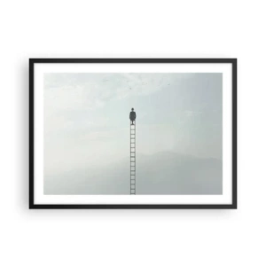 Poster in een zwarte lijst - Stap verder op! - 70x50 cm