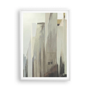 Poster in een witte lijst - Droom over de stad - 70x100 cm
