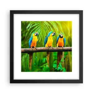 Poster in een zwarte lijst - En heb je gehoord dat ze...? - 30x30 cm