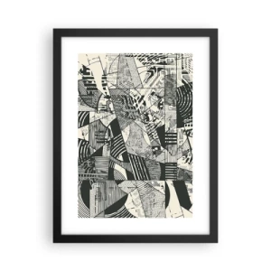 Poster in een zwarte lijst - De dynamiek van nu - 30x40 cm