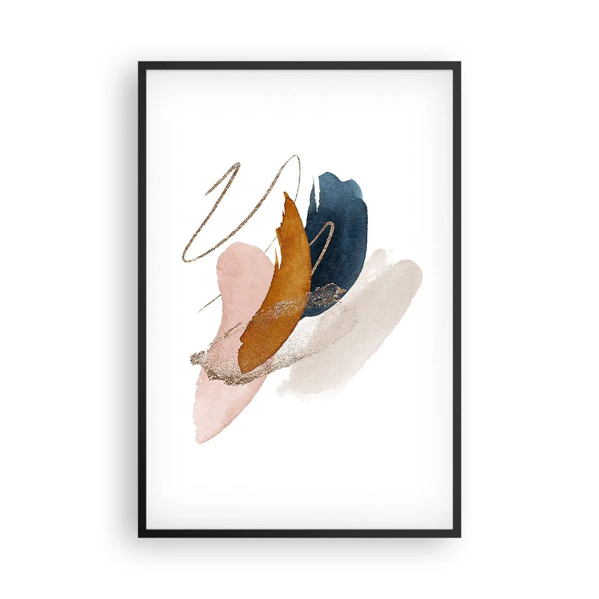Poster in een zwarte lijst - Gevleugelde compositie - 61x91 cm