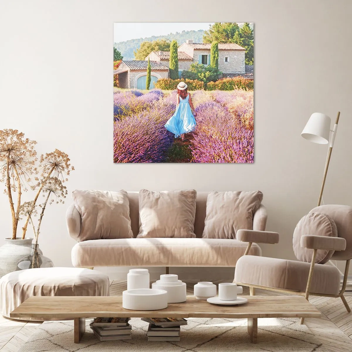 Schilderen op canvas - Lavendel meisje - 30x30 cm