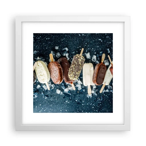 Poster in een witte lijst - De smaak van hete zomer - 30x30 cm