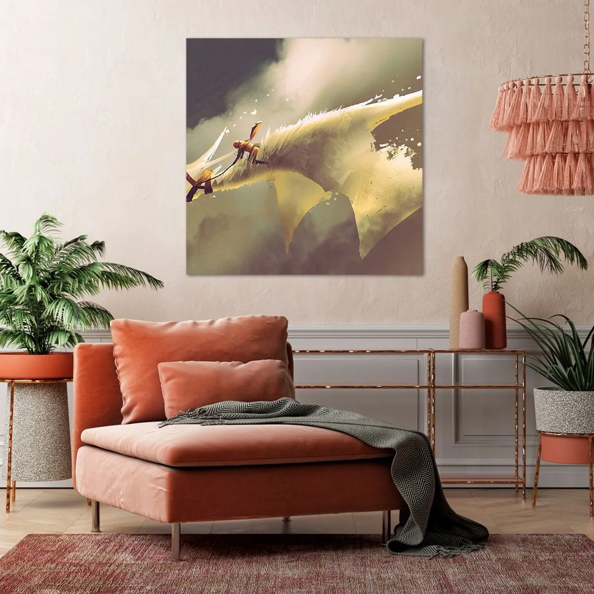 Schilderen op canvas - De wereld te hulp - 70x70 cm