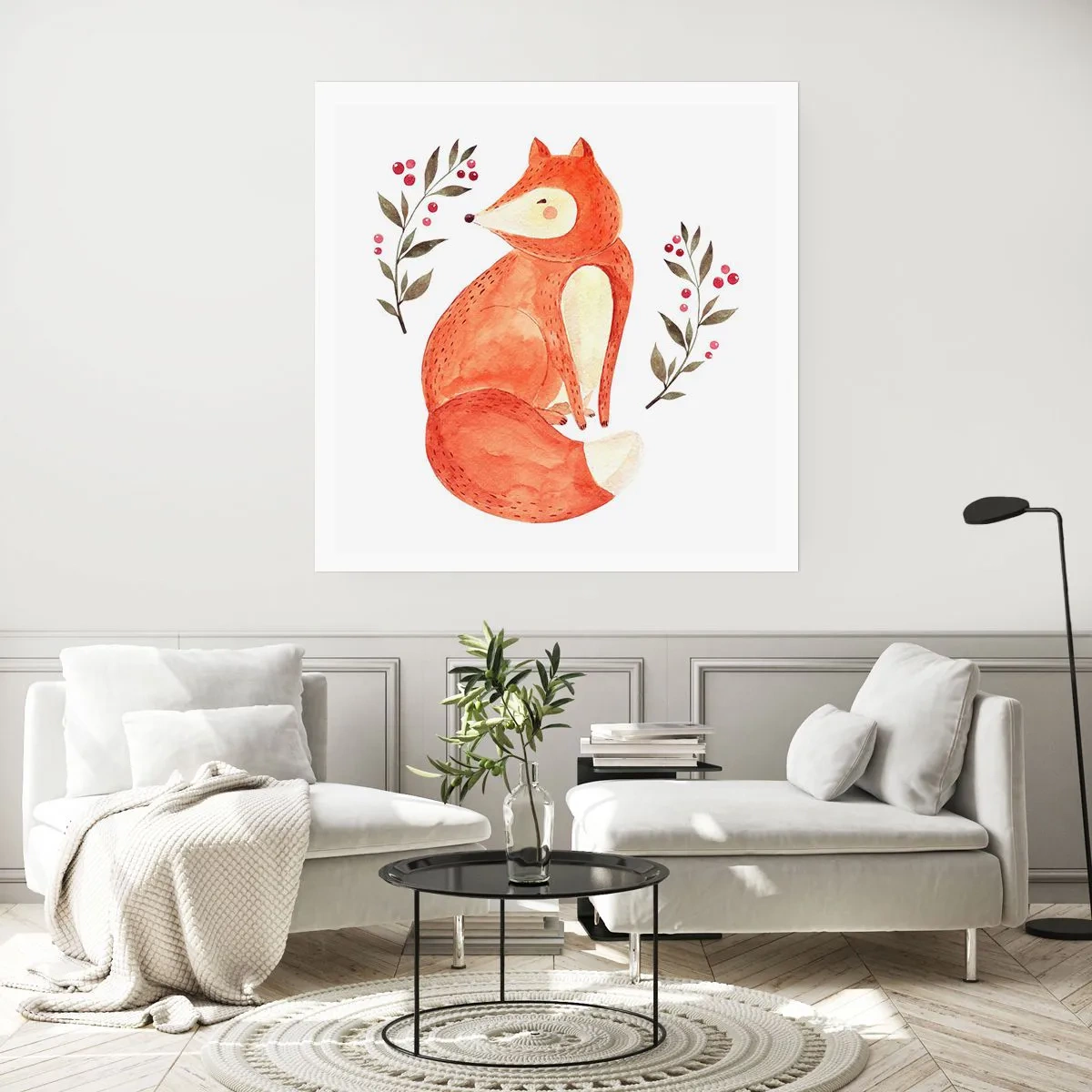 Poster - Kleine roodharige - 40x40 cm