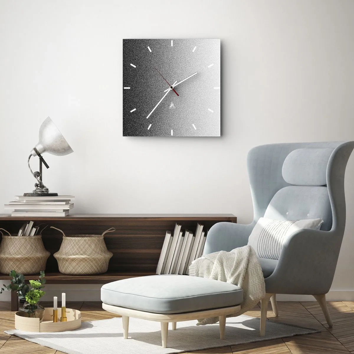 Wandklok - Klok - Naar het licht - 40x40 cm