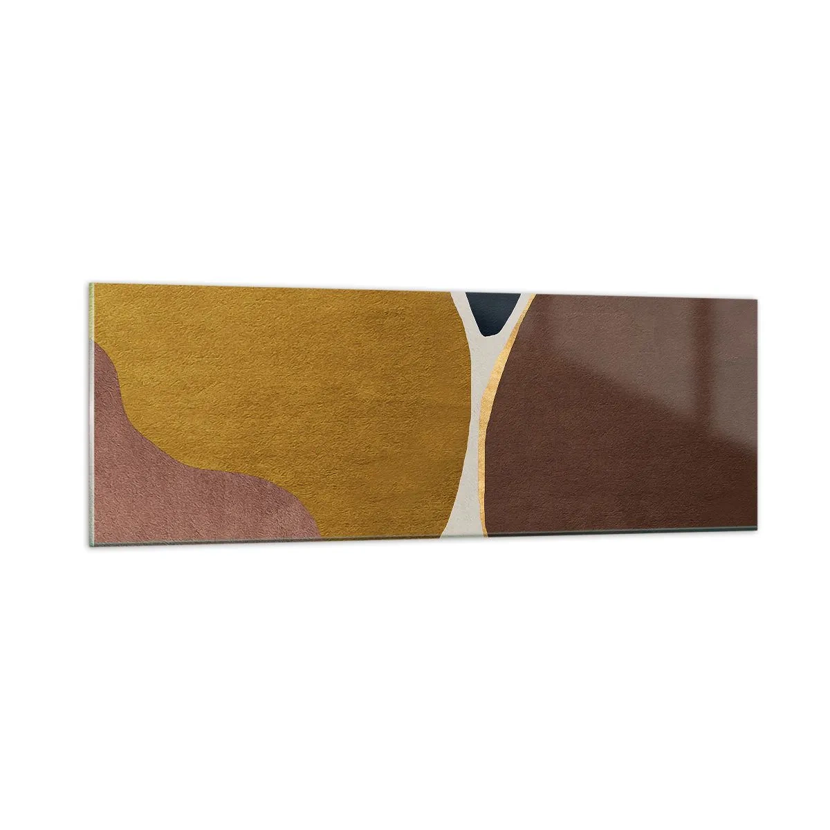 Schilderen op glas - Abstractie – een plek in de ruimte - 90x30 cm