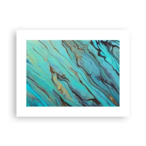 Poster - Turquoise vloed - 40x30 cm