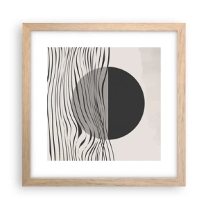 Een poster in een licht eiken lijst - Halve compositie - 30x30 cm
