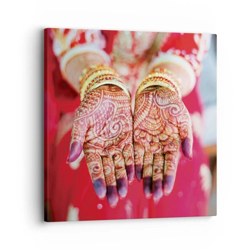 Schilderen op canvas - Klaar om je geluk te vangen? - 30x30 cm