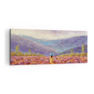 Schilderen op canvas - In een lavendelwereld - 100x40 cm