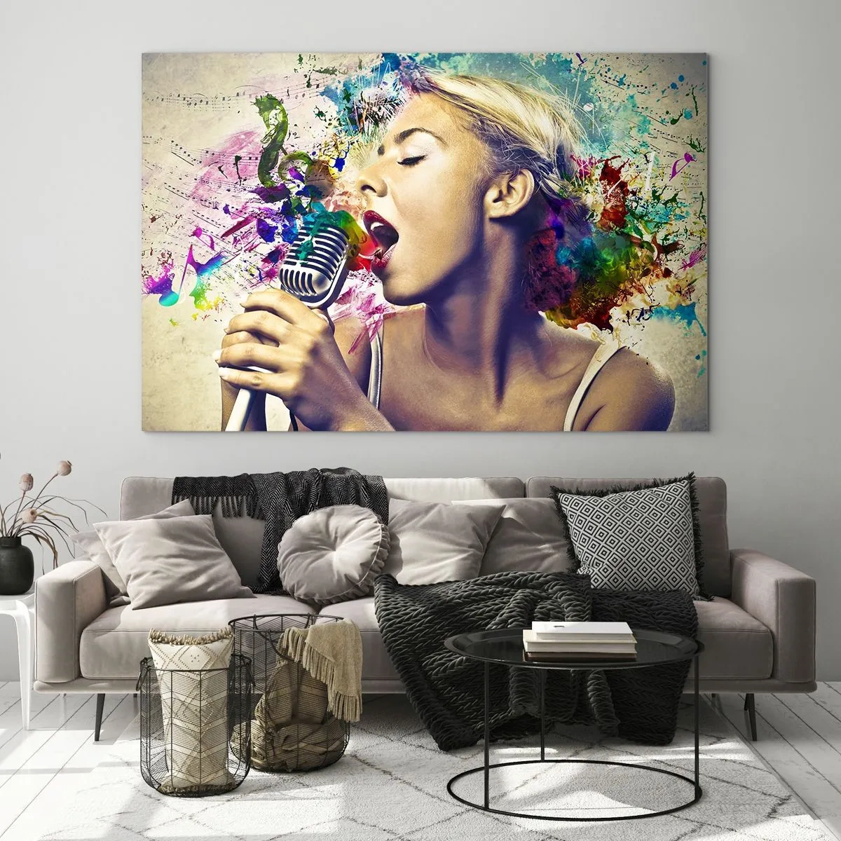 Schilderen op glas - Schilder de wereld met je stem - 100x70 cm