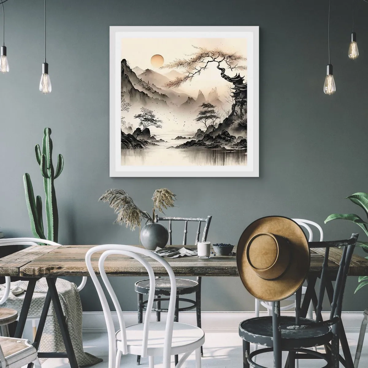 Poster in een witte lijst - De unieke charme van het Oosten - 30x30 cm