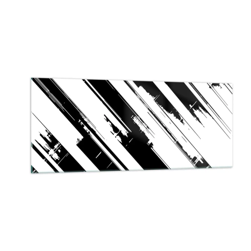 Schilderen op glas - Een intense en dynamische compositie - 100x40 cm