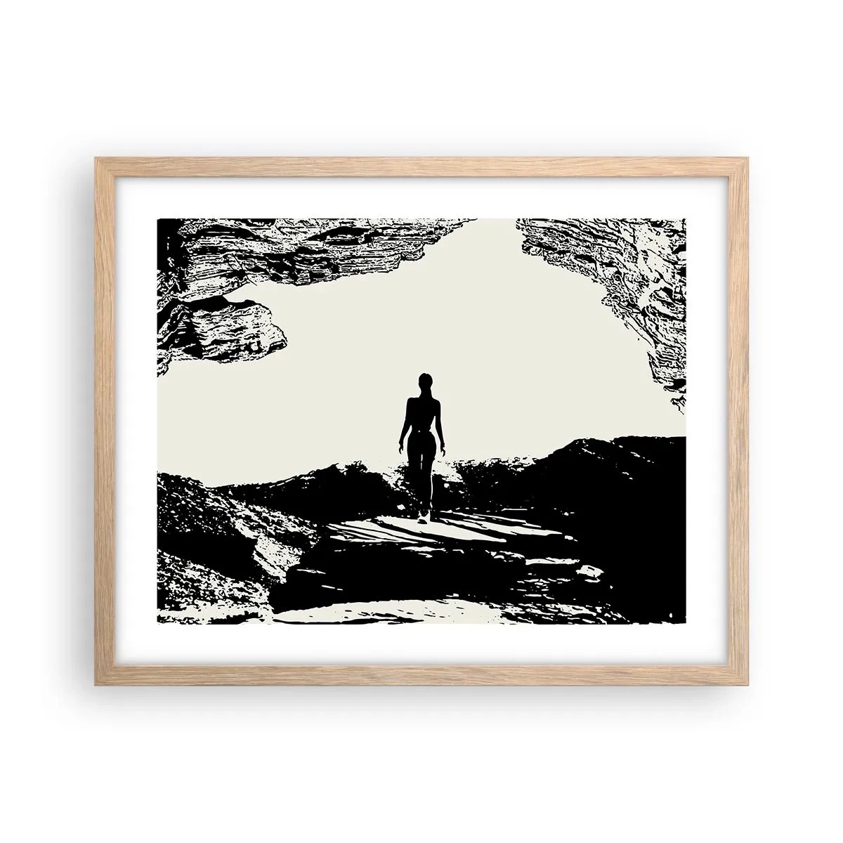 Een poster in een licht eiken lijst - Een nieuwe kijk - 50x40 cm