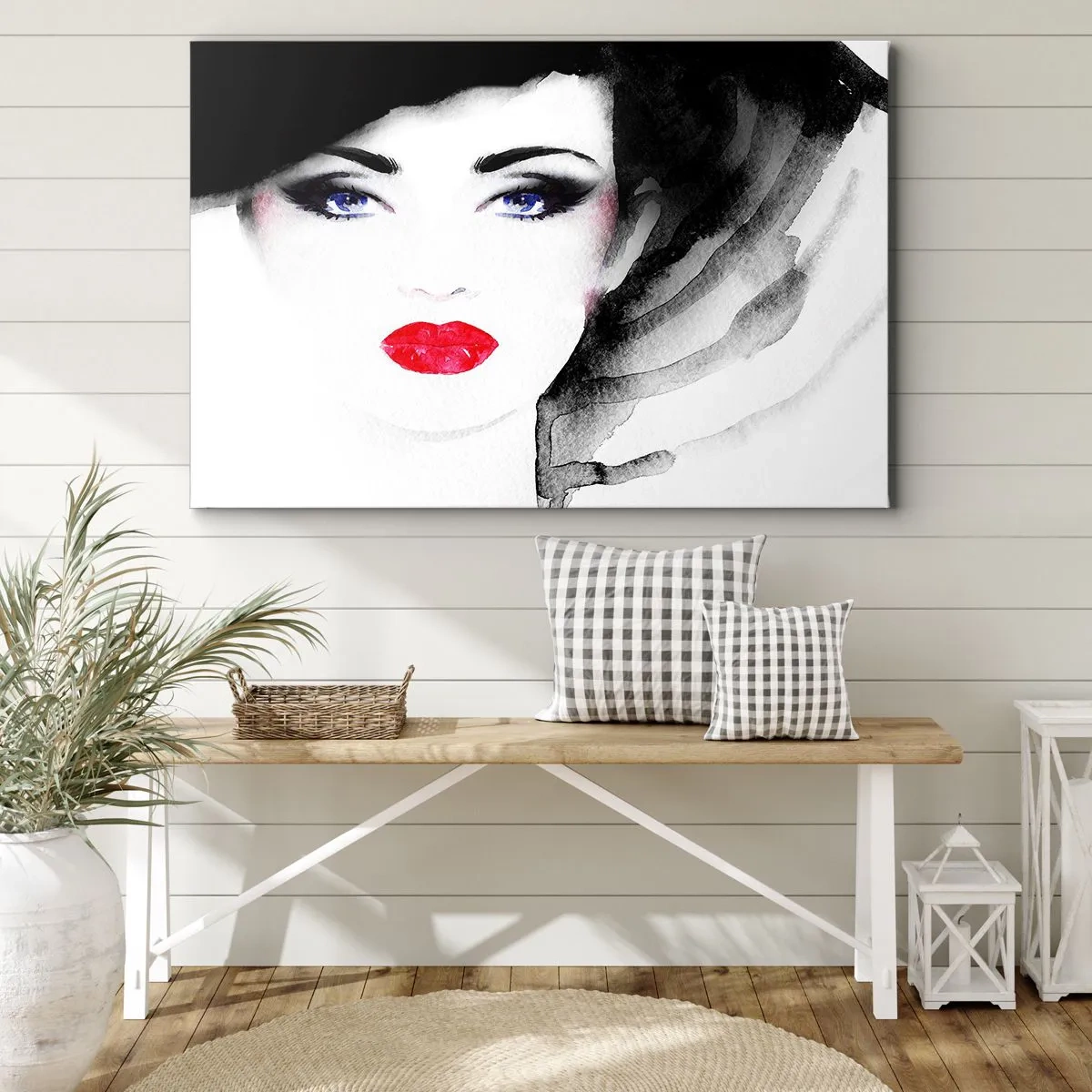 Schilderen op canvas - Hij duwt terug en roept - 120x80 cm