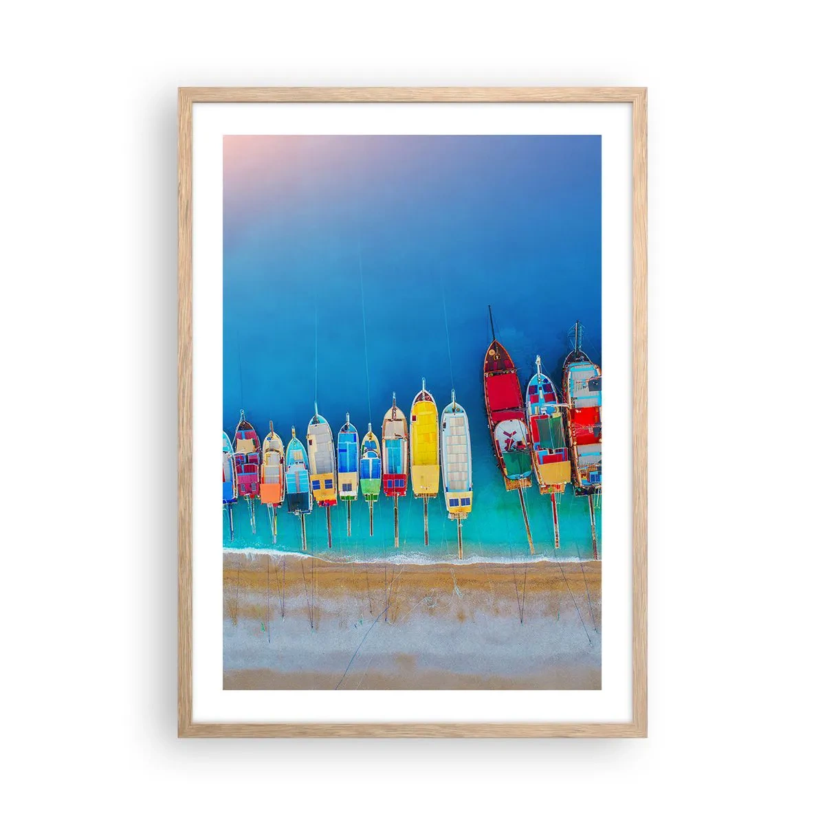 Een poster in een licht eiken lijst - Vanuit vogelperspectief - 50x70 cm