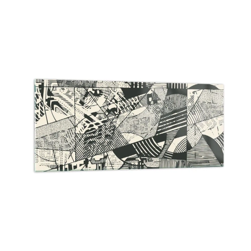 Schilderen op glas - De dynamiek van nu - 120x50 cm