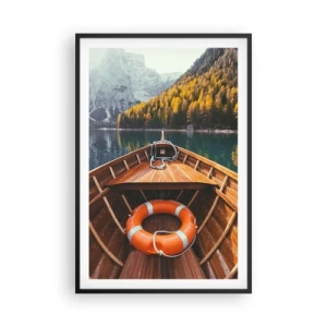 Poster in een zwarte lijst - Bergtocht - 61x91 cm