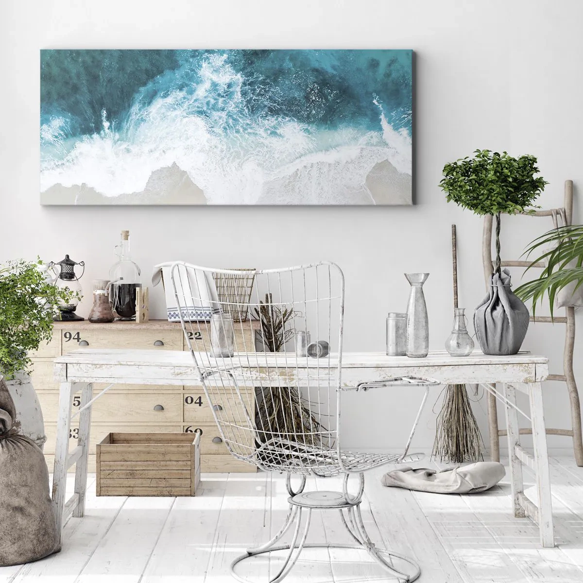 Schilderen op canvas - Natuurlijke streling - 100x40 cm