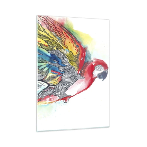 Schilderen op glas - Leef kleurrijk - 50x70 cm