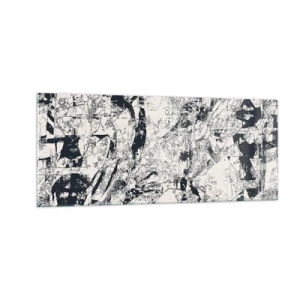 Schilderen op glas - Interpenetratie van tegenstellingen - 100x40 cm