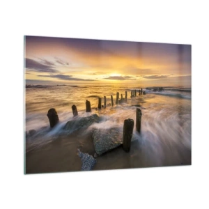 Schilderen op glas - De rauwe schoonheid van de Oostzee - 100x70 cm