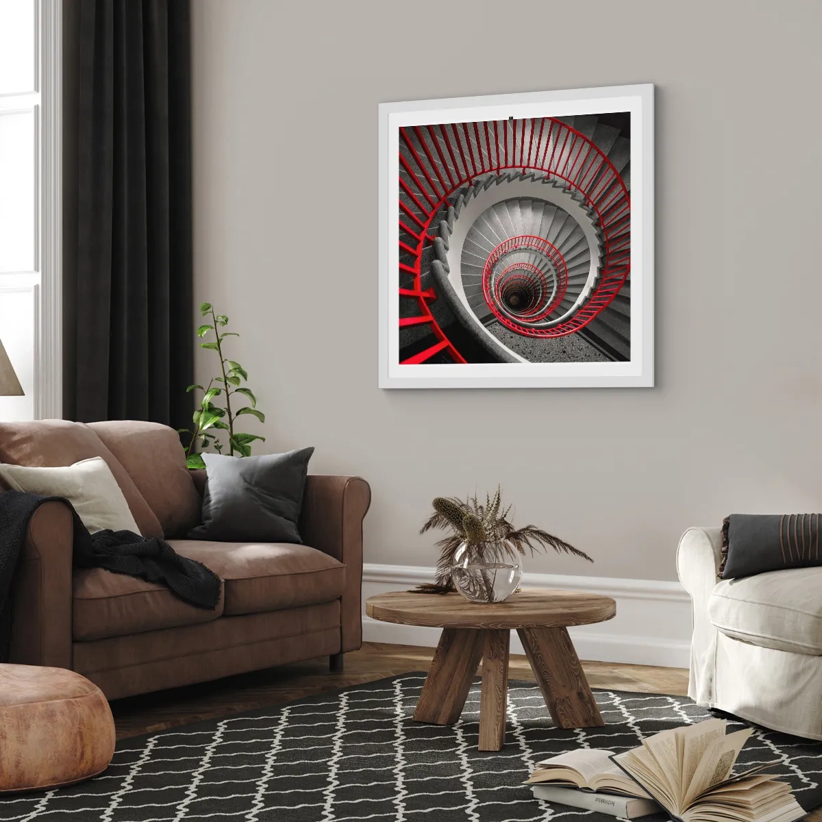 Poster in een witte lijst - Architectuur plezier - 40x40 cm