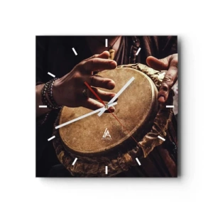 Wandklok - Klok - Op het ritme van het hart - 30x30 cm