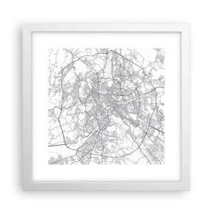 Poster in een witte lijst - Romeinse cirkel - 30x30 cm