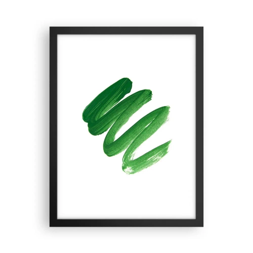 Poster in een zwarte lijst - Groene grap - 30x40 cm