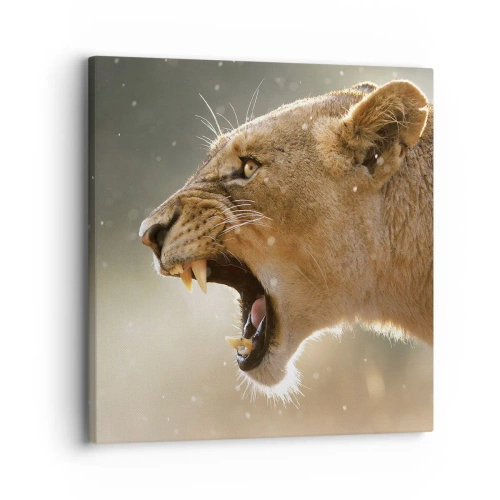 Schilderen op canvas - Probeer niet te luisteren - 30x30 cm