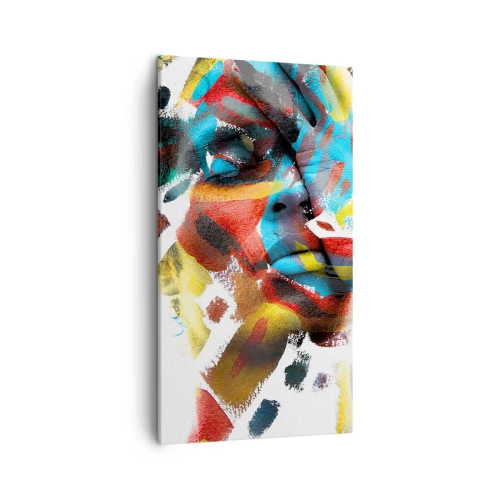 Schilderen op canvas - Een kleurrijke persoonlijkheid - 45x80 cm