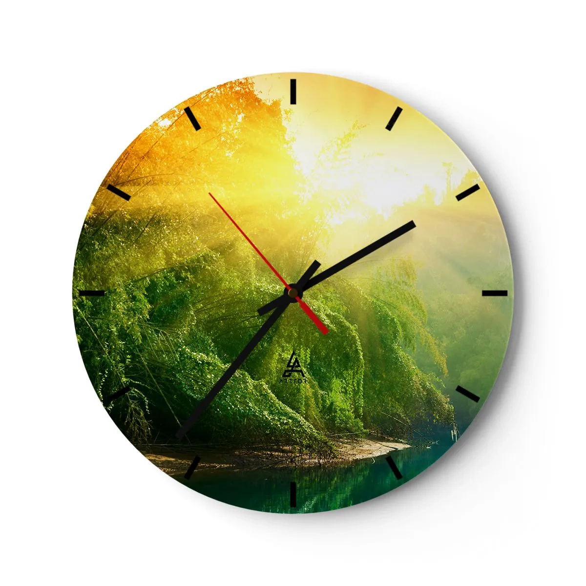 Wandklok - Klok - Verdrinken in de zon en schaduw - 40x40 cm