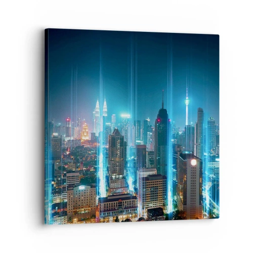 Schilderen op canvas - Op z'n Berlijns naar de hemel - 30x30 cm