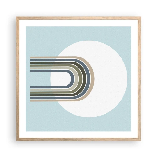 Een poster in een licht eiken lijst - Onweerstaanbare aantrekkingskracht - 60x60 cm