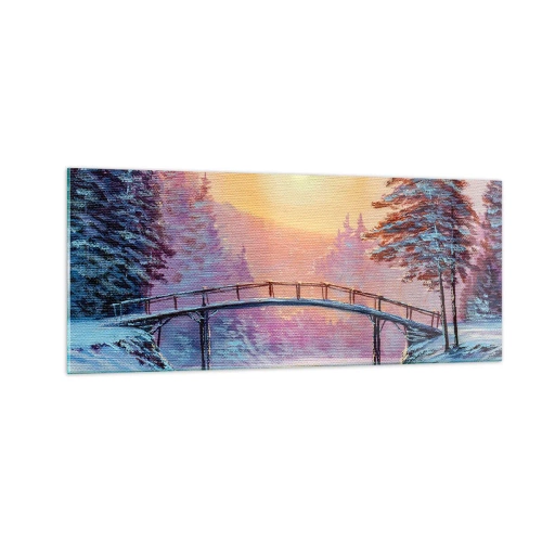 Schilderen op glas - Vier seizoenen - winter - 100x40 cm