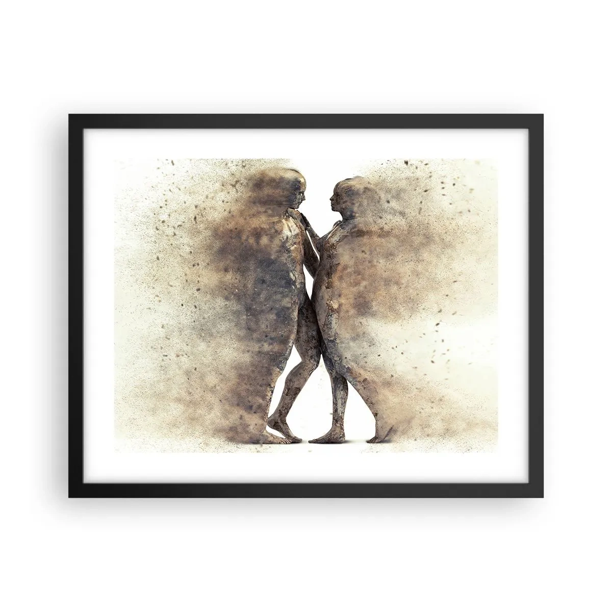 Poster in een zwarte lijst - Ze verrezen uit het stof tot liefde - 50x40 cm