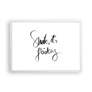 Poster in een witte lijst - Echte vreugde - 70x50 cm