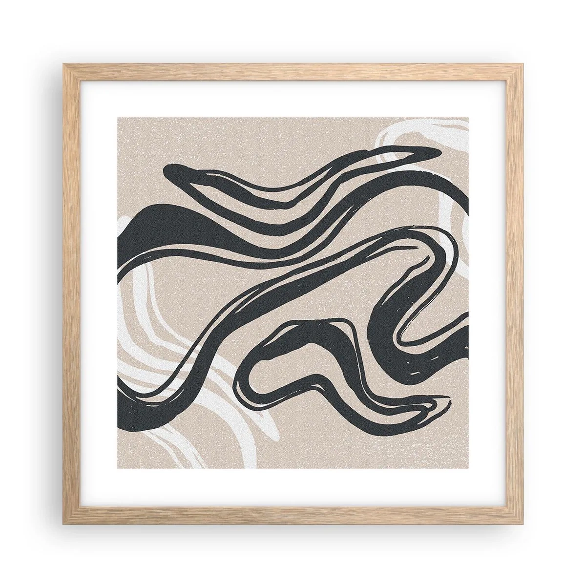 Een poster in een licht eiken lijst - Expressie vermenigvuldigd - 40x40 cm