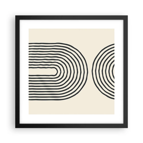 Poster in een zwarte lijst - In een ogenblik ... - 40x40 cm